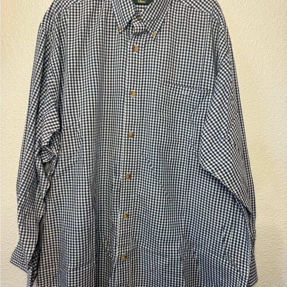 Orvis Other - Orvis navy and white gingham button down long sleeve oxford casual shirt